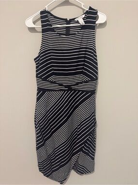 White House Black Market Striped Sleeveless Dress